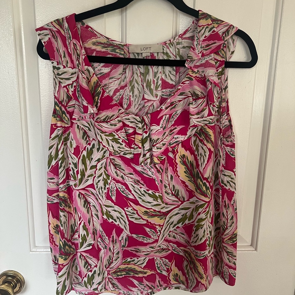 LOFT Pink Sleeveless Tank Top